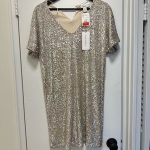 Sequin T Shirt Dress